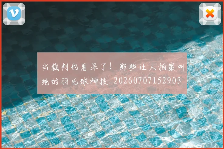 当裁判也看呆了!那些让人拍案叫绝的羽毛球神技_20260707152903